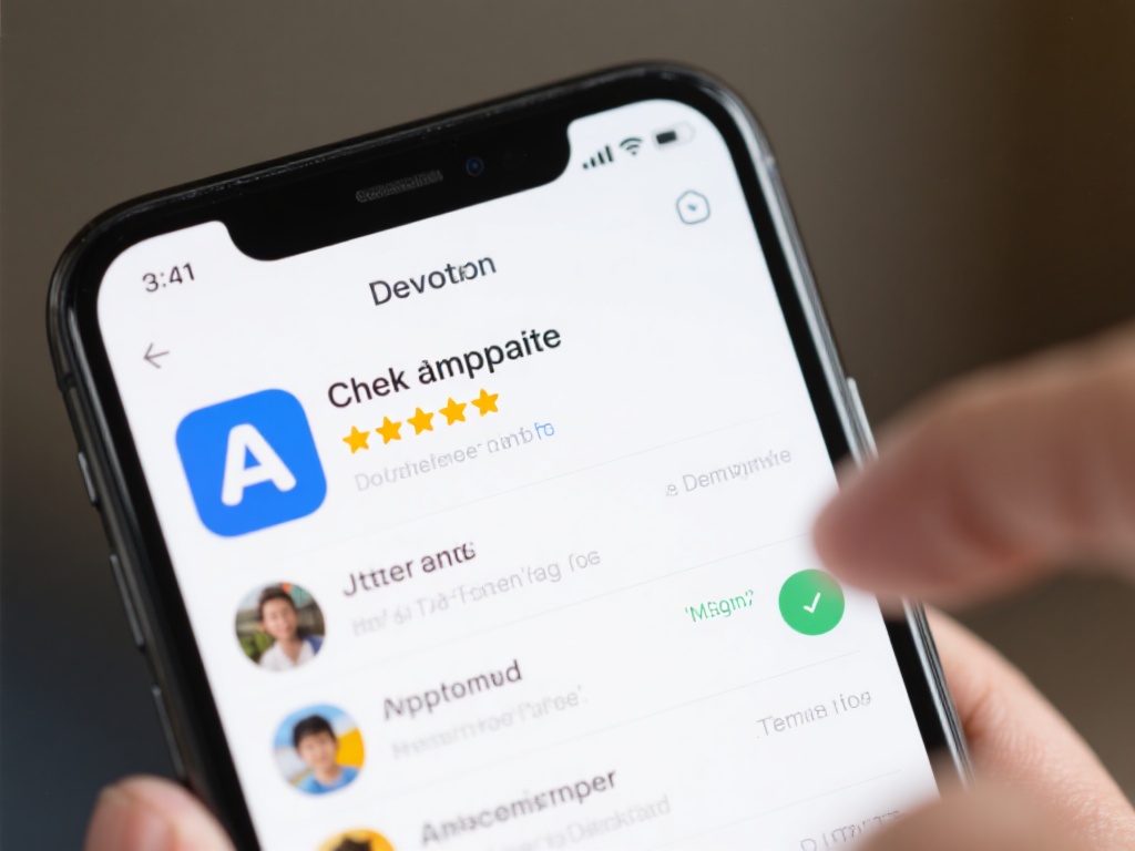 检查应用评价：在下载前，可以查看其他用户的评分和评