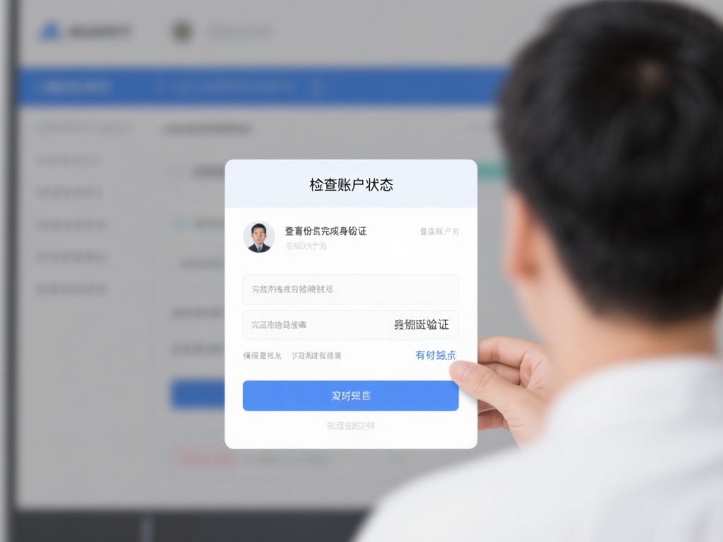 检查账户状态：登录账户后，查看是否完成了身份验证，