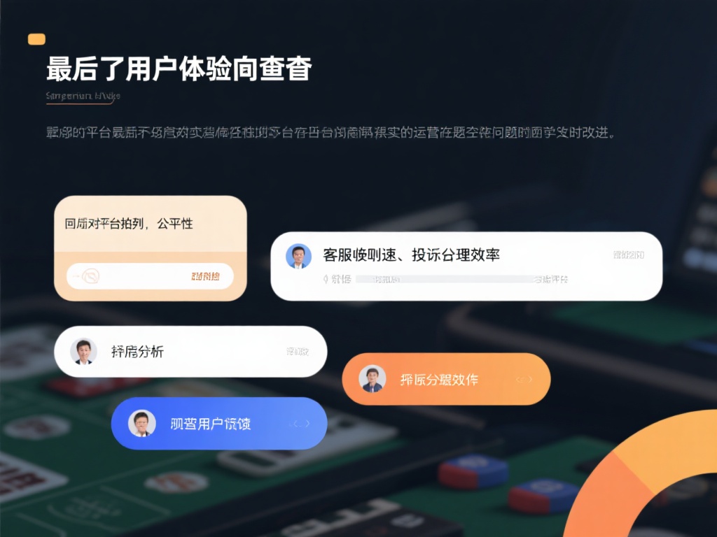最后是用户体验的审查。这包括对平台赔率的公平性、客